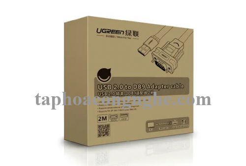 Ugreen 20221 3M Cáp tín hiệu chuyển đổi USB 2.0 sang COM RS232 dáng dẹt cao cấp CR107 30020221